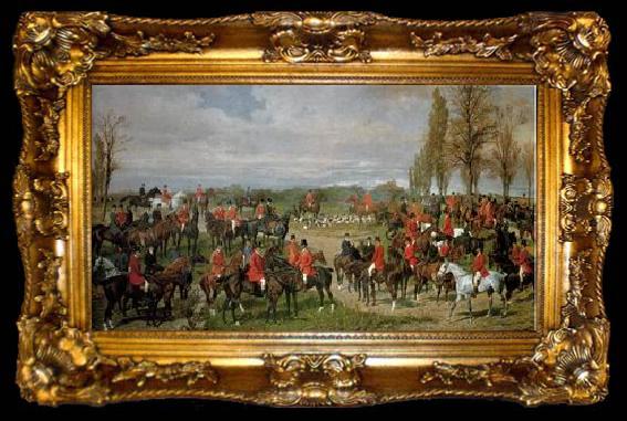 framed  unknow artist Classical hunting fox, Equestrian and Beautiful Horses, 087., ta009-2